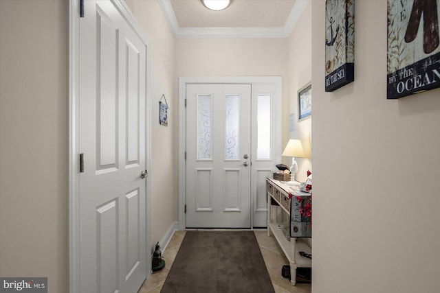 doorway with ornamental molding