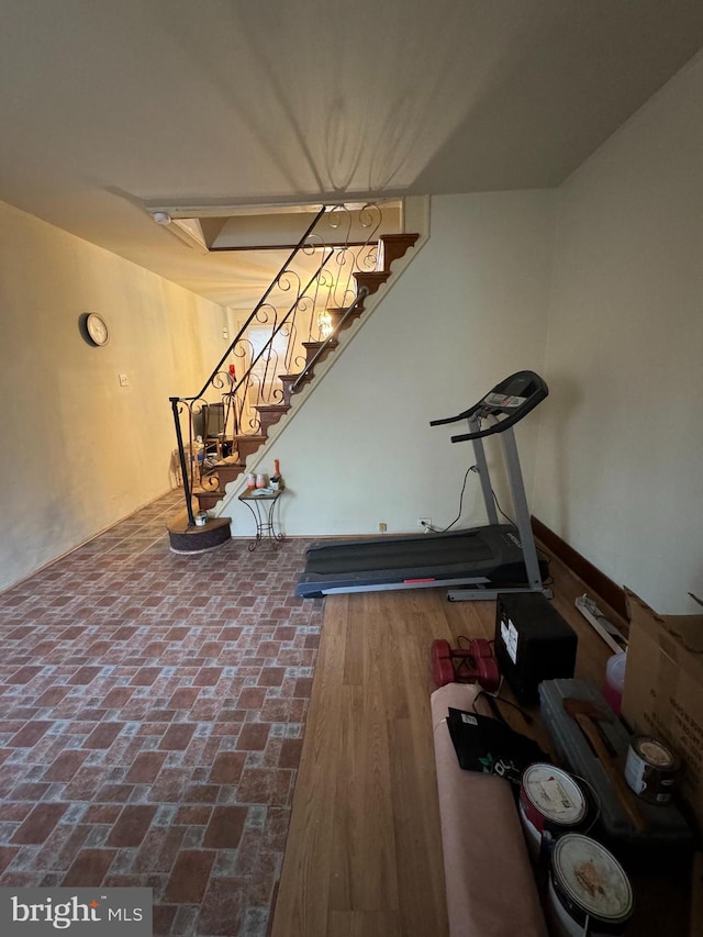 interior space featuring dark hardwood / wood-style floors