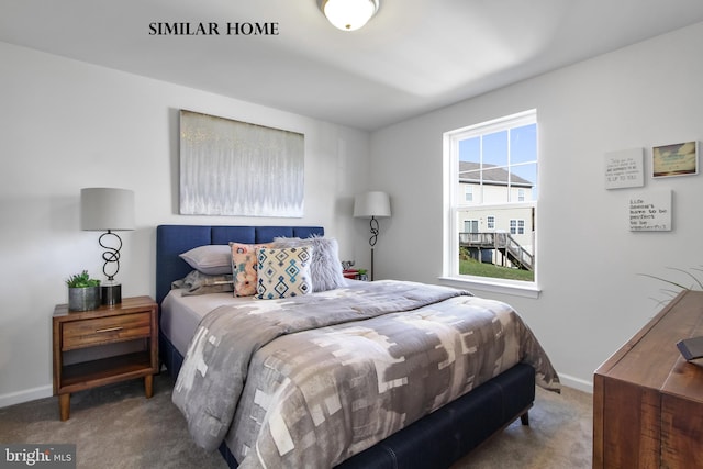 view of carpeted bedroom