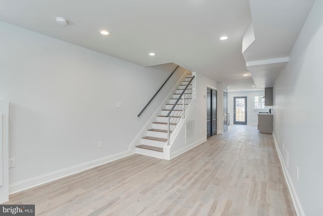 interior space featuring light hardwood / wood-style floors