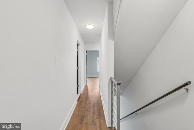 hallway featuring hardwood / wood-style floors