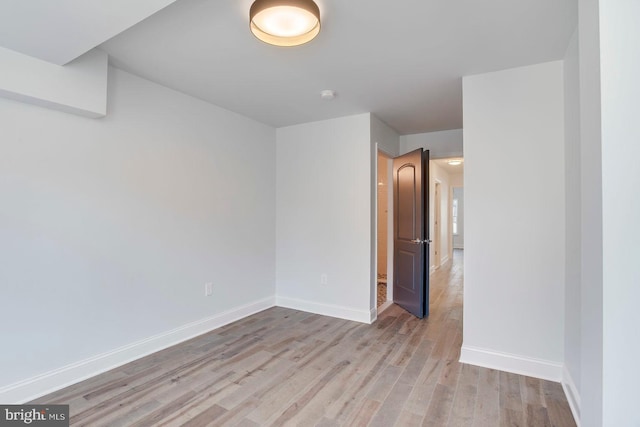 empty room featuring light hardwood / wood-style flooring