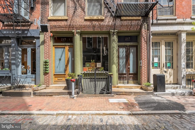 entrance to property with french doors