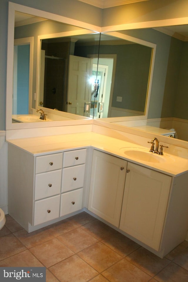 1707 Bay St, Fenwick Island, DE 19944 - full bathroom featuring a stall shower, double vanity, and a sink