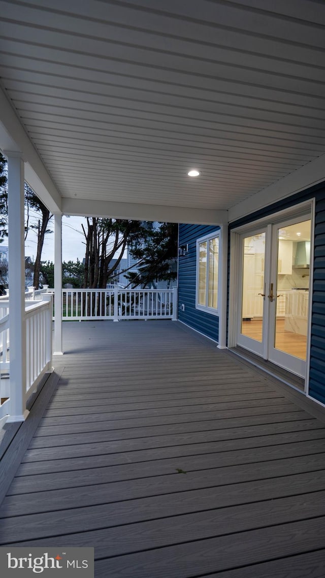 1707 Bay St, Fenwick Island, DE 19944 - wooden deck with french doors