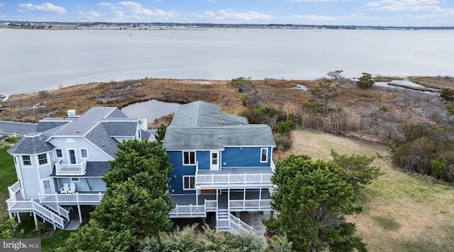 1707 Bay St, Fenwick Island, DE 19944 - birds eye view of property with a water view