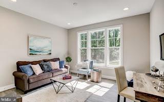 living room featuring light hardwood / wood-style floors