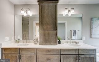 bathroom with vanity