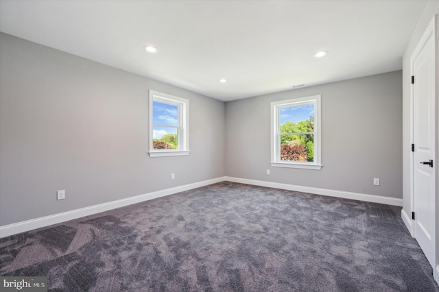 view of carpeted empty room