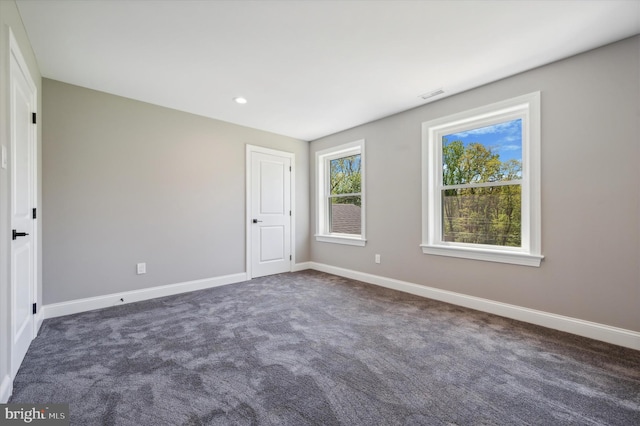 view of carpeted empty room