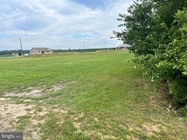 view of yard featuring a rural view