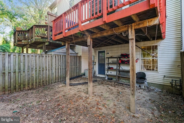 view of patio with a deck