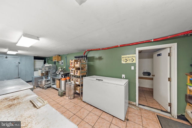 interior space with light tile flooring