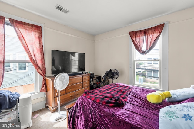 view of carpeted bedroom