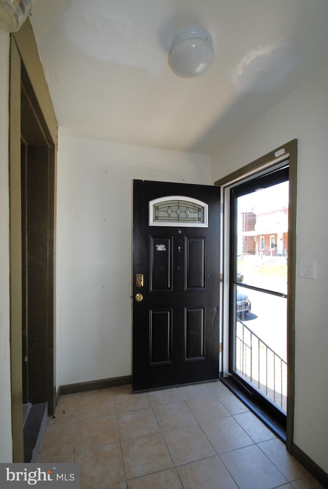 view of tiled entrance foyer