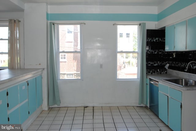 kitchen with plenty of natural light, sink, and decorative backsplash