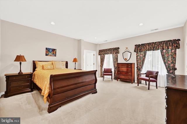 bedroom featuring carpet