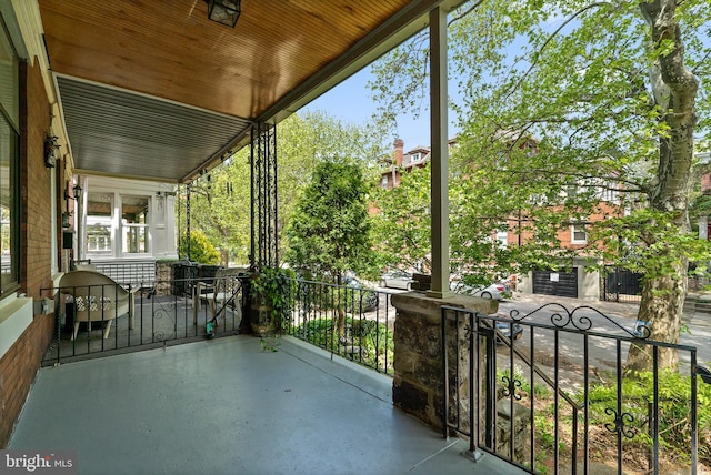 view of patio / terrace featuring covered porch