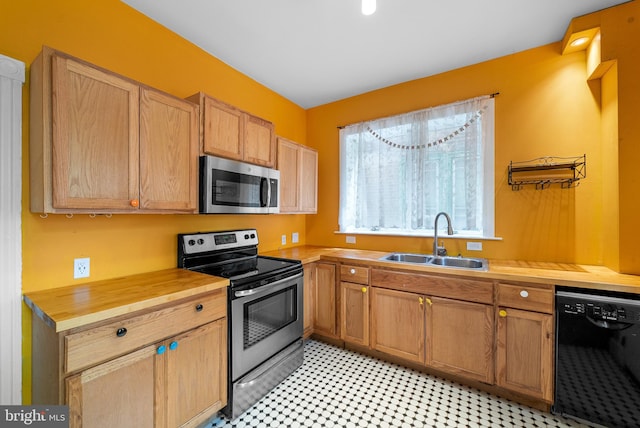 kitchen with stainless steel appliances and sink