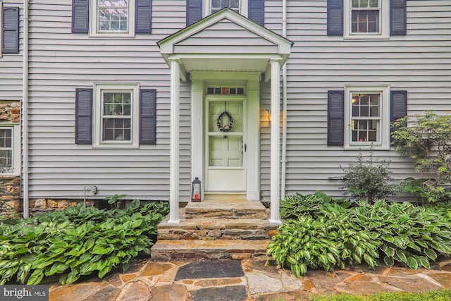 view of doorway to property