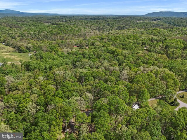 bird's eye view featuring a mountain view