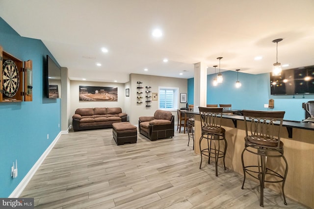 interior space featuring light hardwood / wood-style flooring