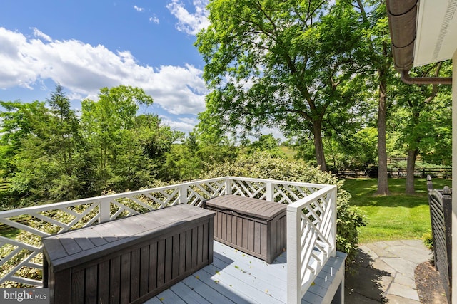 view of wooden terrace