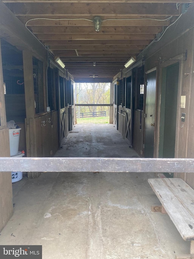 view of horse barn