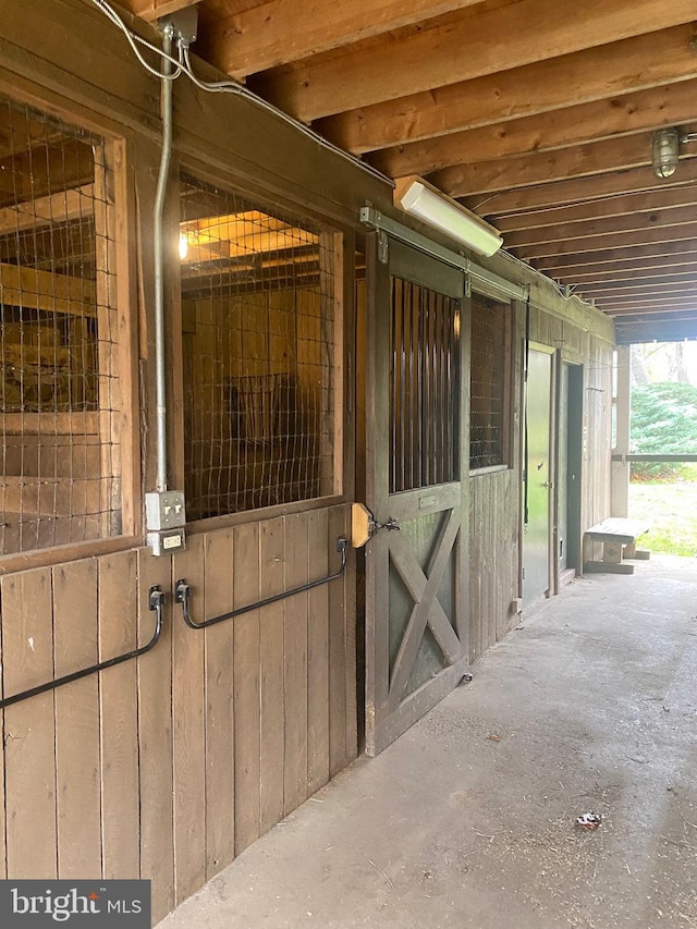 view of horse barn