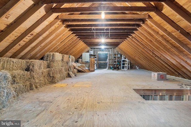 view of attic