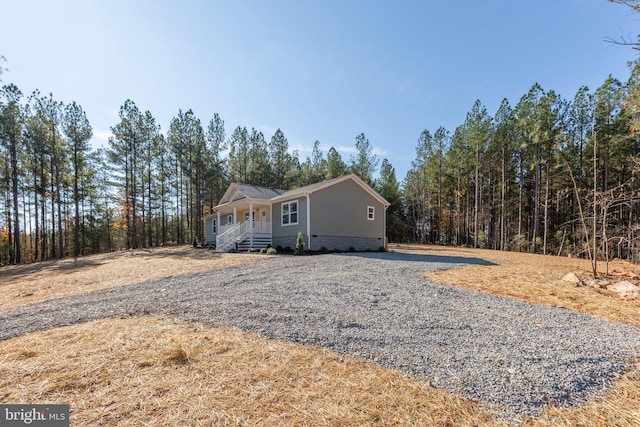 view of front of home