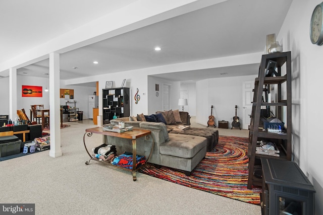 view of carpeted living room