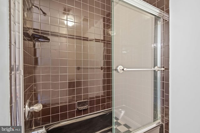 bathroom featuring an enclosed shower