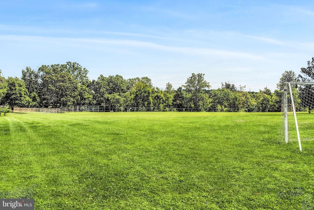 view of yard featuring a rural view