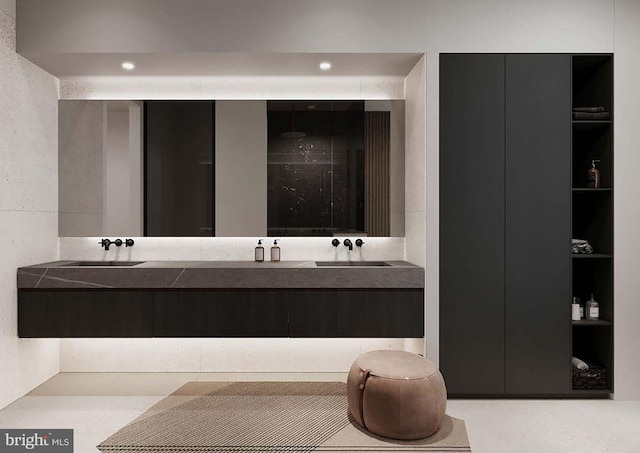 bathroom featuring double sink vanity