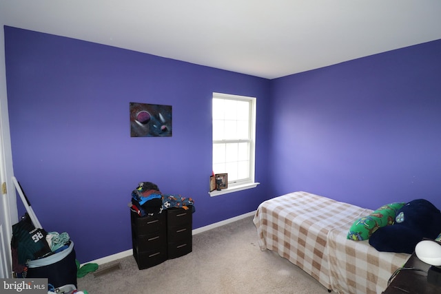 bedroom with carpet