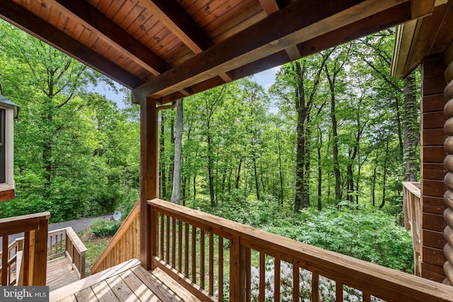 view of wooden deck