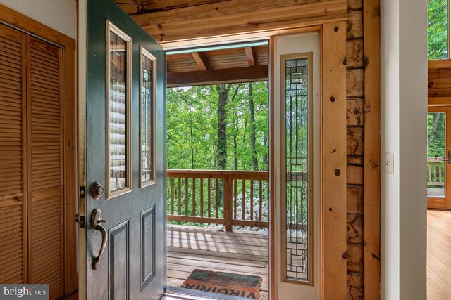 view of doorway to outside