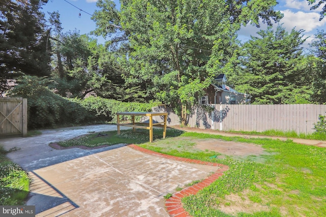 view of yard with a patio