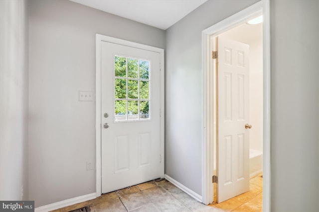 view of doorway to outside