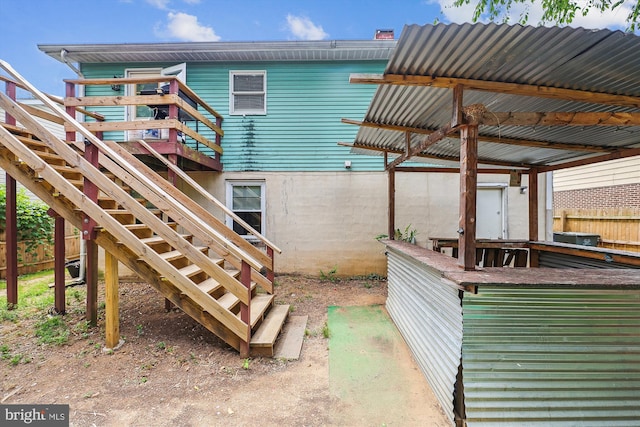 exterior space with a wooden deck