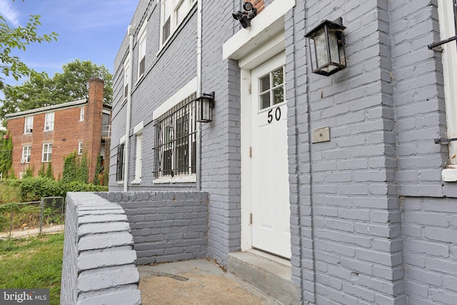 view of doorway to property