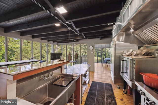 view of patio / terrace with sink and exterior kitchen