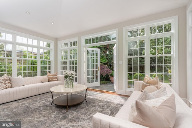 view of sunroom