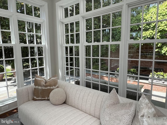 view of sunroom