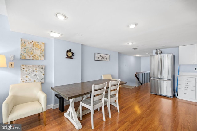 dining area featuring light hardwood / wood-style flooring