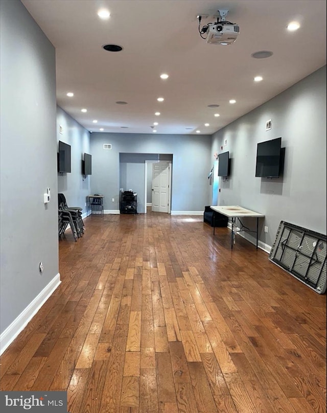 interior space featuring wood-type flooring