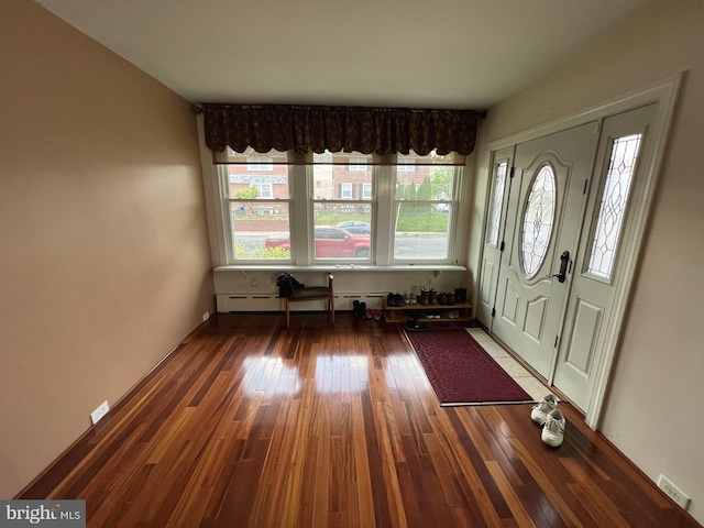 foyer featuring hardwood / wood-style floors