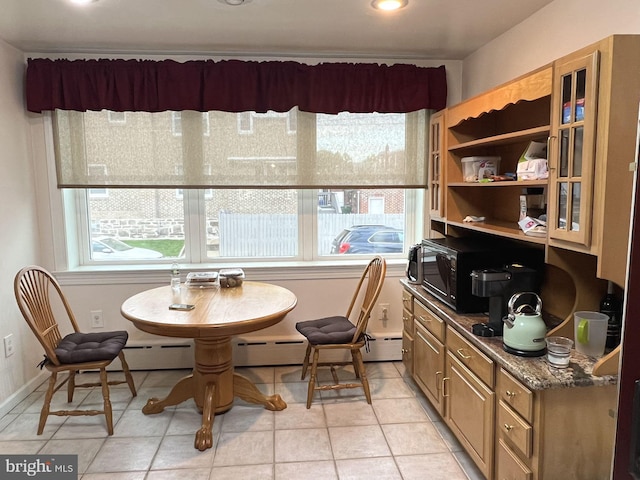 view of tiled dining area