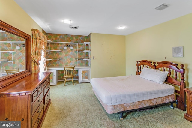 bedroom with carpet floors